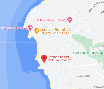 Crimson Report and Spa Boracay Map
